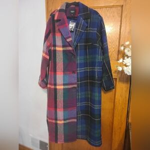 Torrid Plaid Winter Coat Size 2